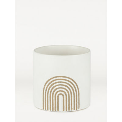 George Home White Rainbow Pot Planter