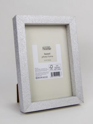 George Home Silver Glitter Box Frame