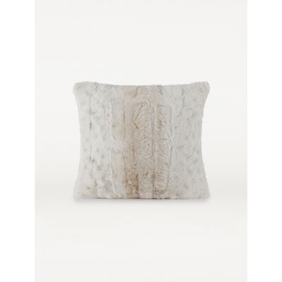 George Home Natural Faux Fur Cushion