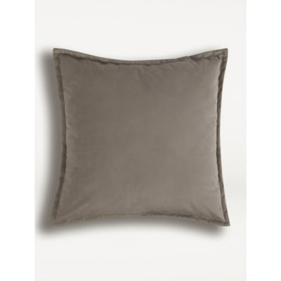 George Home Large Natural Velvet Cushion