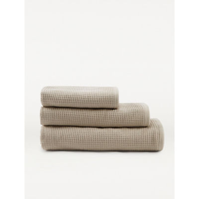 George Home Small Natural Waffle Textured Hand Towel