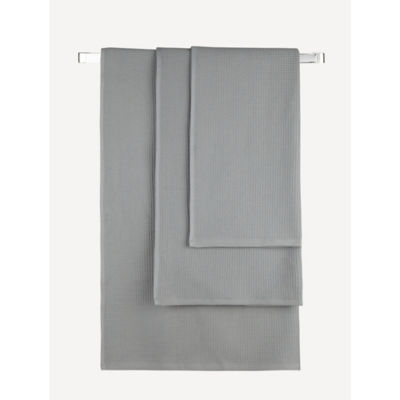 George Home Medium Grey Waffle Textured Bath Towel
