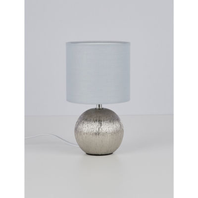 George Home Silver Etched Small Table Lamp