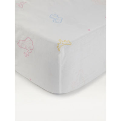 George Home White Princess Fitted Sheet - Single