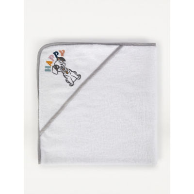George Home White 101 Dalmatians Hooded Towel