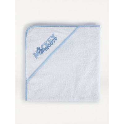 George Home White Mickey Mouse Hooded Towel