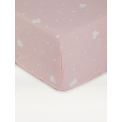 George Home Pink Minnie Mouse Cot Bed Fitted Sheet