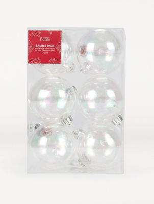 George Home Iridescent Baubles - 12 Pack