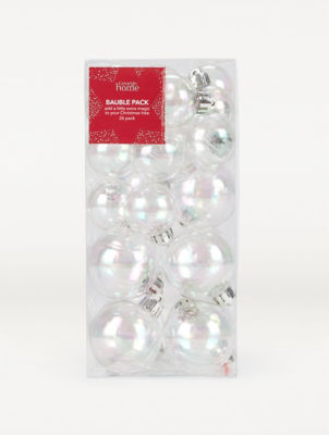 George Home Mini Iridescent Baubles - 26 Pack