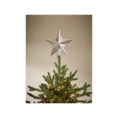 George Home Silver Star Tree Topper
