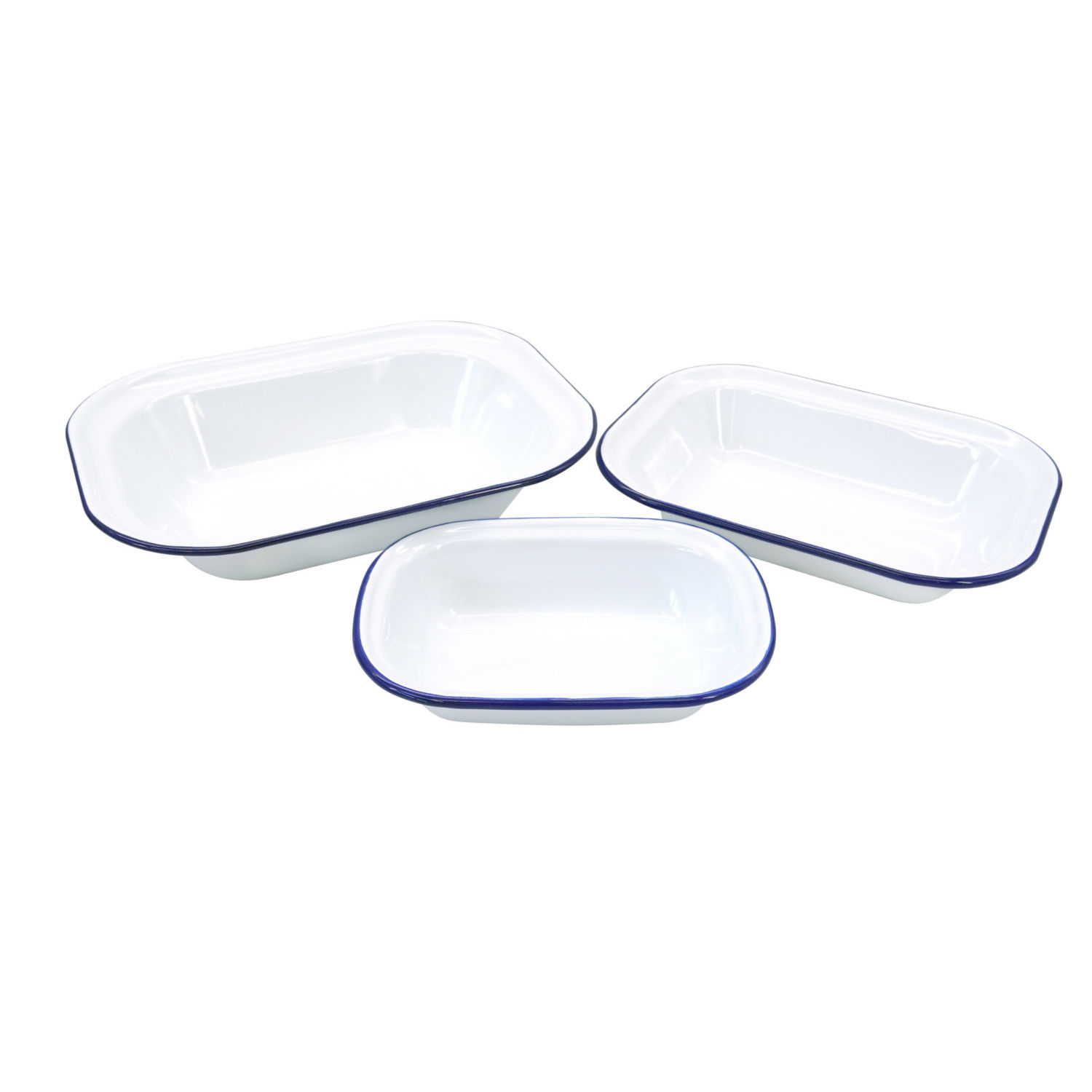 George Home White Pie Dish Set of 3