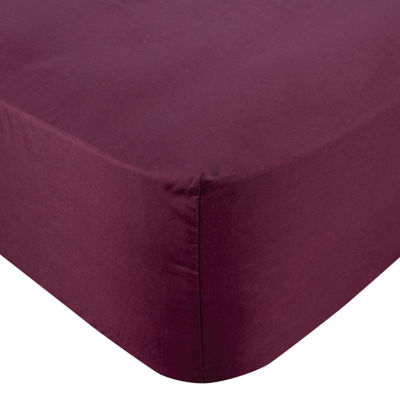 George Home Purple Fitted Sheet - King