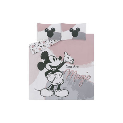 George Home Pink Disney Magic Mickey Mouse Reversible King Duvet Set
