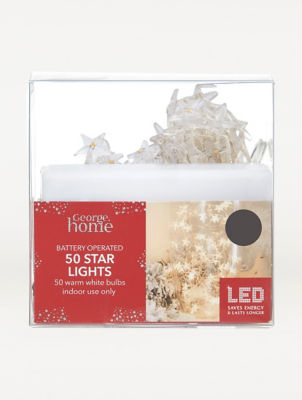 George Home 50 Copper Star LED Battery Operated String Lights