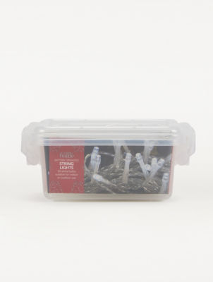 George Home 50 White LED Battery Operated String Lights