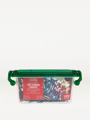 George Home 100 Multi-Coloured LED String Lights