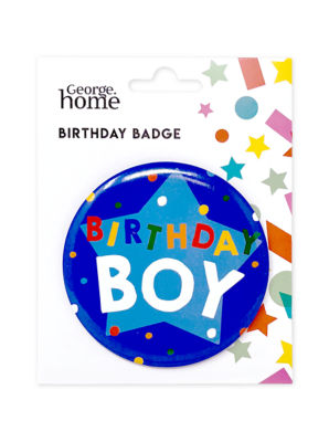 George Home Blue Birthday Boy Badge