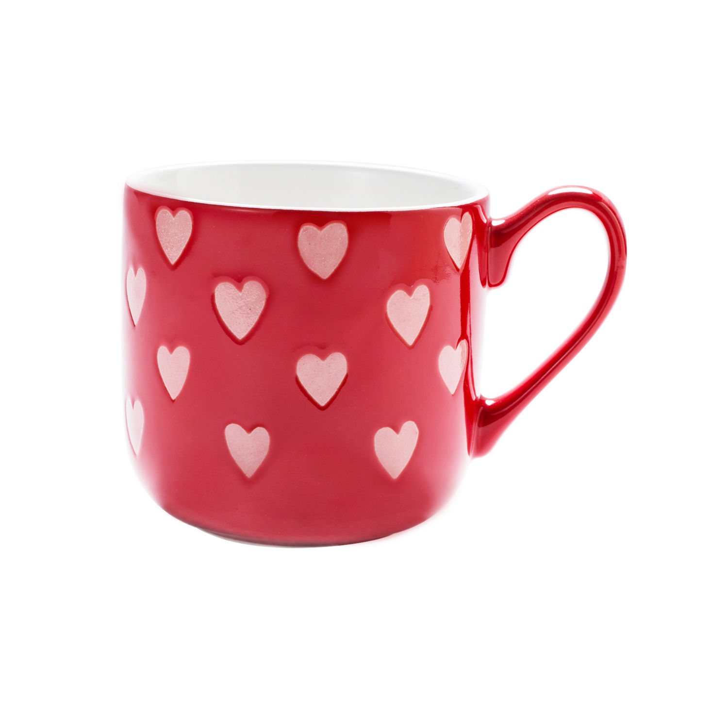 George Home Red Hearts Stoneware Mug