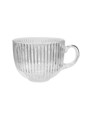 George Home Ribbed Cappuccino Single Coffee Mug