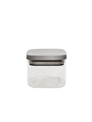 George Home Square Glass Canister With Chrome Lid 450ml