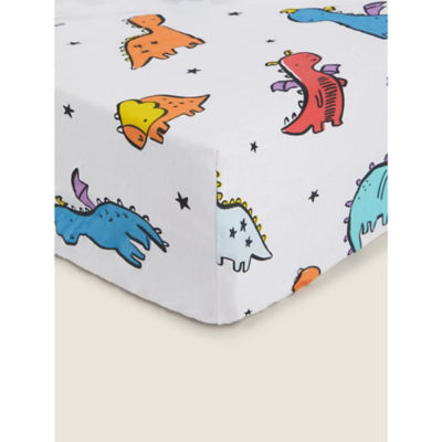 George Home Hello Dino Toddler Fitted Sheet
