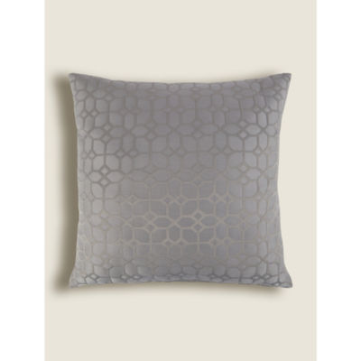 George Home Grey Jacquard Geo Cushion