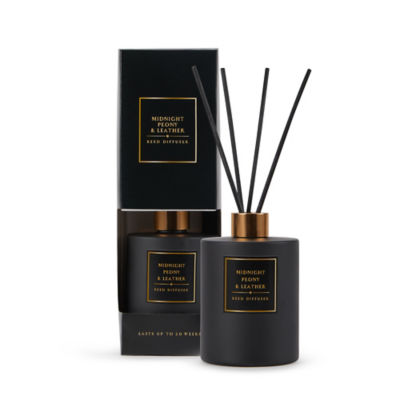 George Home Classic Midnight Peony and Leather Large Reed Diffuser