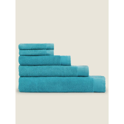 George Home Small Aqua 100% Cotton Hand Towel
