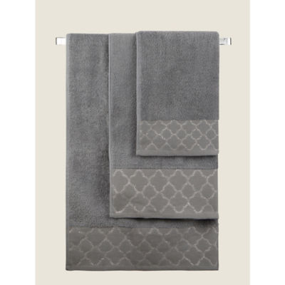 George Home Small Grey Lurex Hand Towel