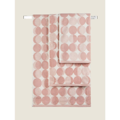 George Home Small Pink Moon Phase Geo Hand Towel