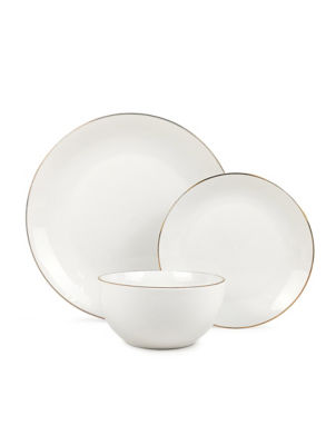 George Home White And Gold Dinner Set