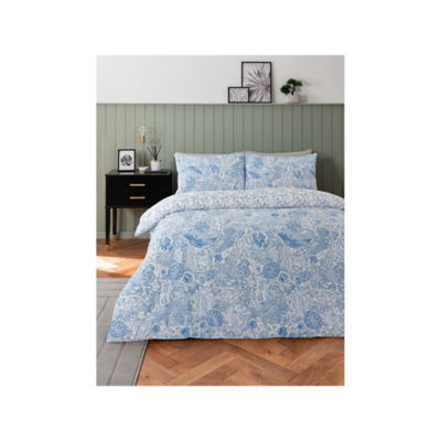 George Home Blue Under The Sea Reversible Duvet Set King