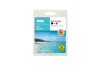 George ASDA Remanufactured HP 305XL Black & Colour Combo Pack Ink Cartridges - Multi