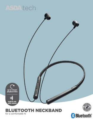 ASDA Tech Wireless Neckband Earphones
