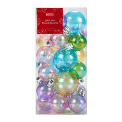George Home Multi-Coloured Mini Baubles - 26 Pack