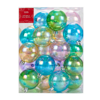 George Home Multi-Coloured Baubles - 36 Pack
