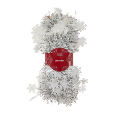 George Home Snowflake Tinsel 3M