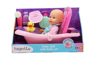 Hapello Baby Doll and Bath Tub Set