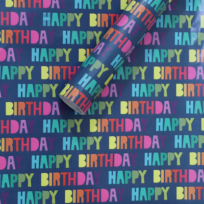 George Home Happy Birthday Text Roll Wrap