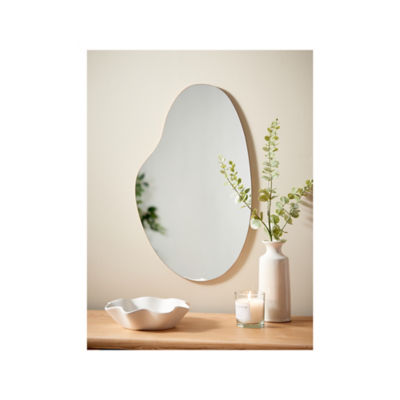 George Home Clear Large Pebble Shape Glass Mirror