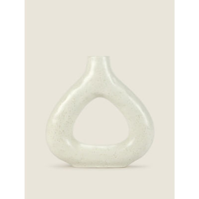 George Home White Speckled Vase