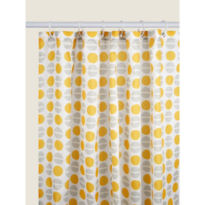 George Home Grey and Yellow Shower Curtain