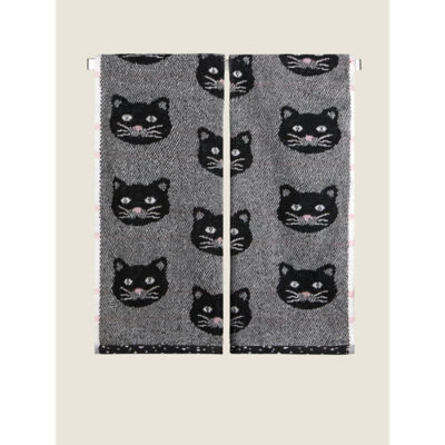 George Home Small Black Cat Guest Towel - Set of 2
