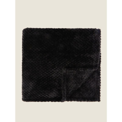 George Black Waffle Super Soft Throw - 120Cm X 150Cm - Image 2