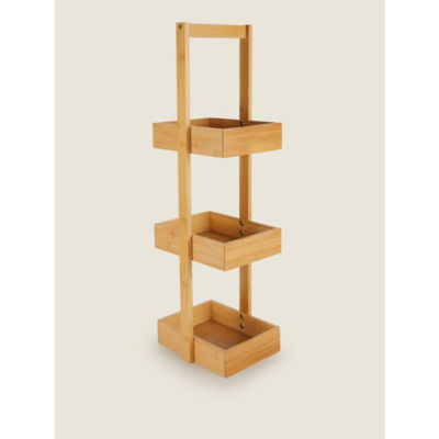 George Home Natural Bamboo 3 Tier Storage Caddy