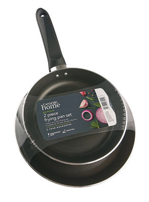 George Home Non-Stick Aluminium Frying Pan 2 Pack
