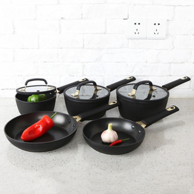 George Home Black Barbican Pans - Set Of 5