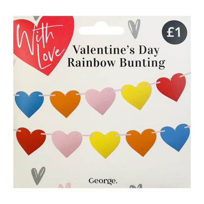 George Home Valentines Day Rainbow Bunting