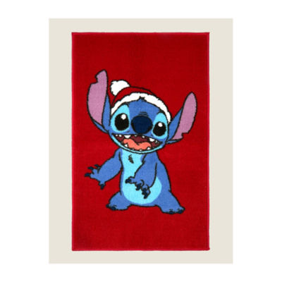Disney Stitch Print Christmas Bath Mat
