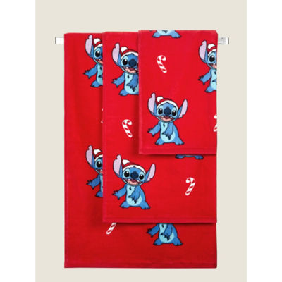 Disney Small Stitch Print Christmas Hand Towel